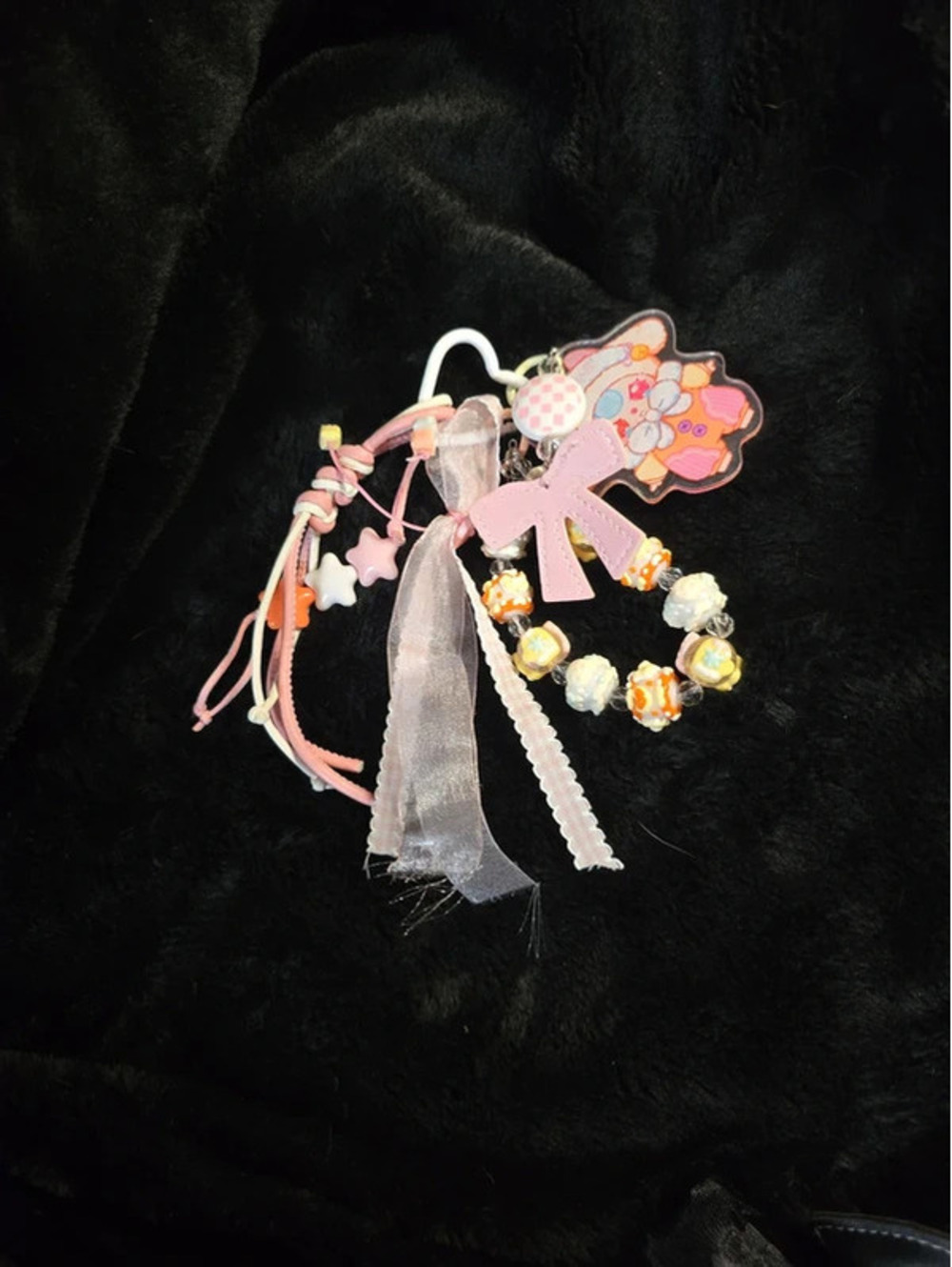 Baby Three Keyring Pink, Yellow, White